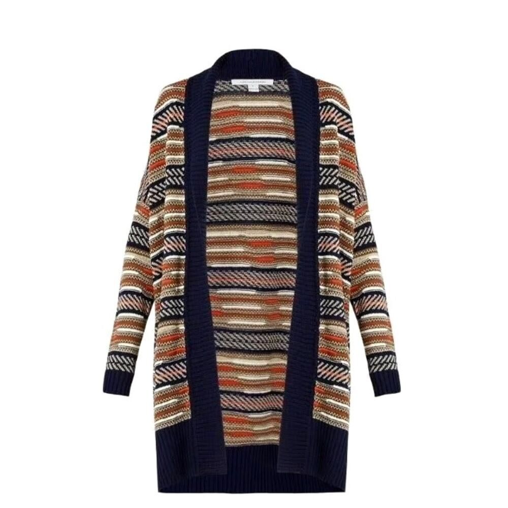 DVF Diane Von Furstenberg Taletha Wool Knit Chunky Cardigan Sweater Size Small